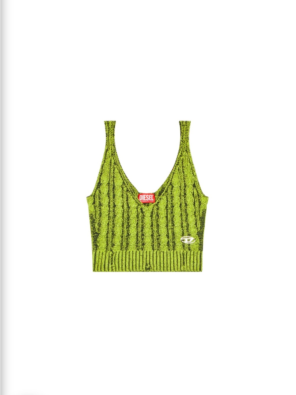 Diesel Women's M-Milos Crop Top - Lime Green